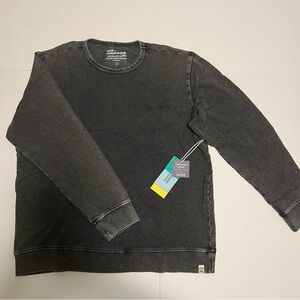 Fair Harbor Sweatshirt Mens Large Black Organic Cotton Saltaire Crewneck Soft